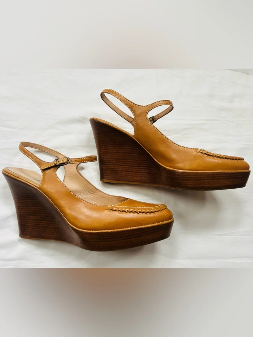 Cole Haan Tan Leather Slingback Heels